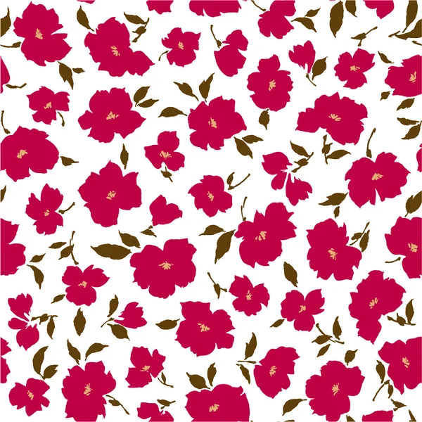 Design floral sem costura — Vetor de Stock