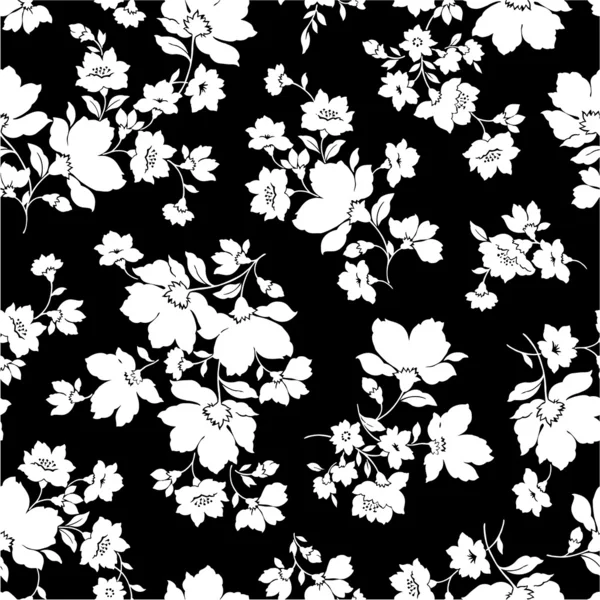 Design floral sem costura — Vetor de Stock