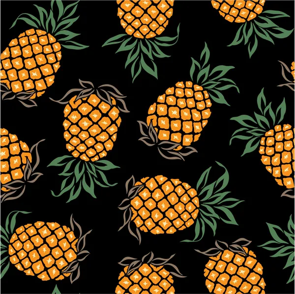 Pattern of pineapple, — Stock Vector