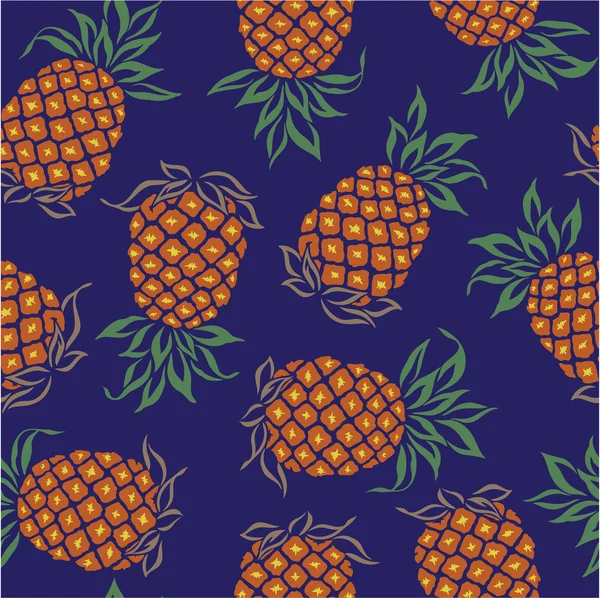 Pattern of pineapple, — Stock Vector