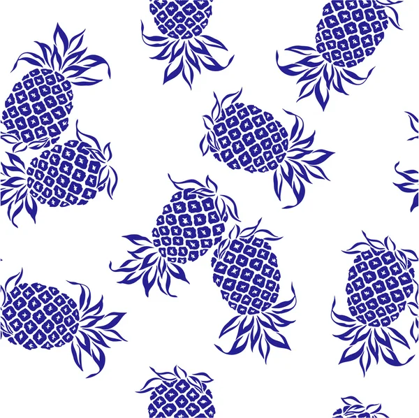 Patroon van ananas, — Stockvector