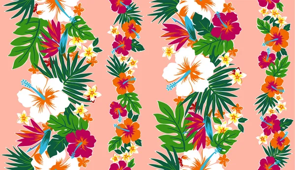 Repetition of Hibiscus — Stock Vector