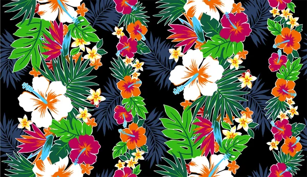 Repetition of Hibiscus — Stock Vector