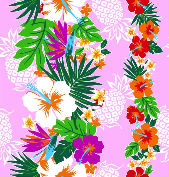 Repetition of Hibiscus — Stock Vector