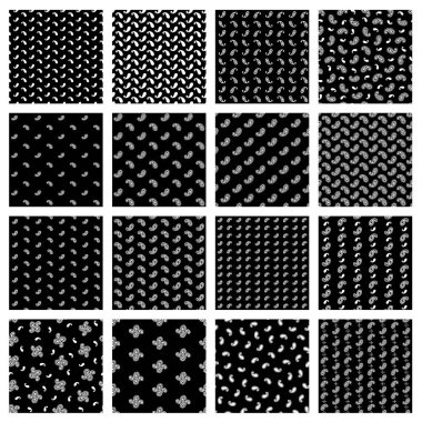 Mayalı kumaş kullanarak kusursuz desen koleksiyonu,