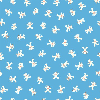 Basit ve sevimli ayı çiziminin kusursuz deseni,