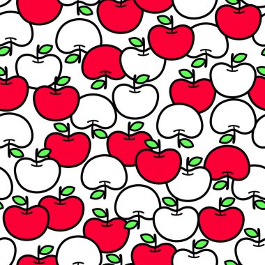 Şirin elmalar kullanarak kusursuz model vektör materyali,