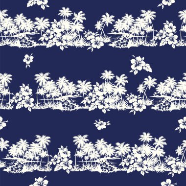 Palmiye ağaçlarıyla kusursuz bir manzara.,