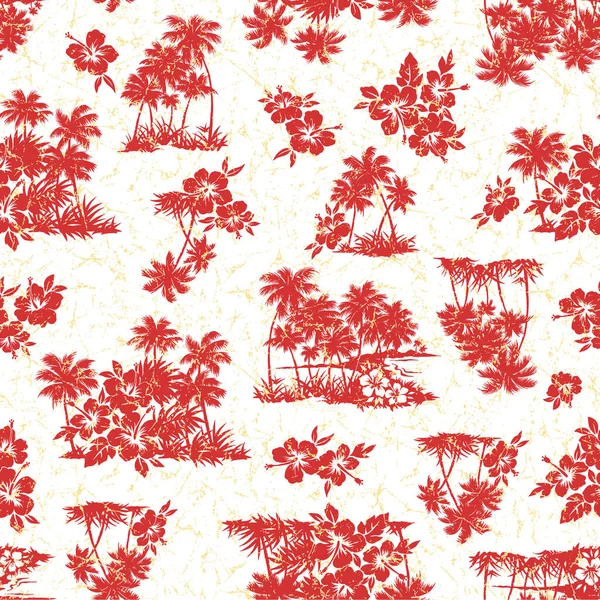 无缝隙的棕榈树景观模式 — 图库矢量图片