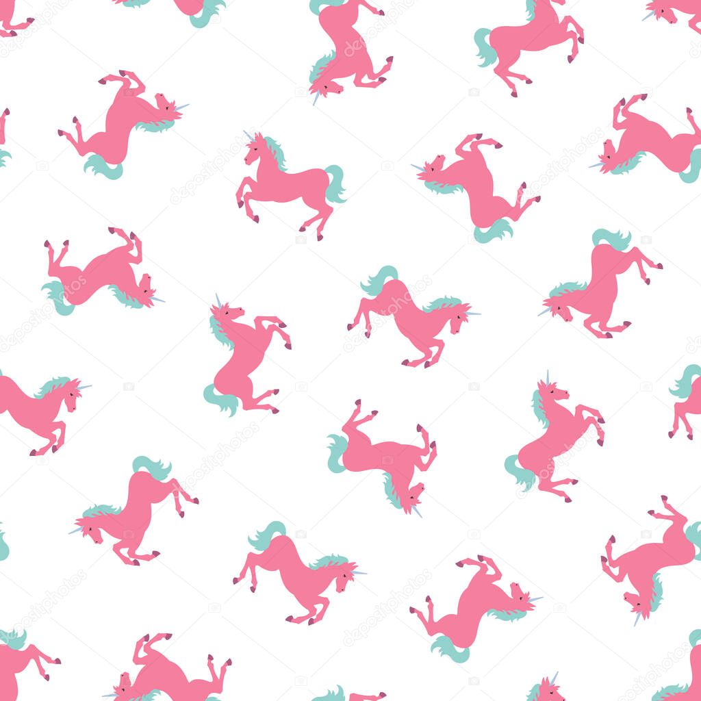 Romantic rocking horse seamless pattern,