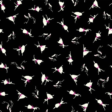 Balerinin kusursuz deseni zarif bir şekilde dans eder.,