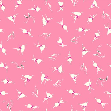 Balerinin kusursuz deseni zarif bir şekilde dans eder.,