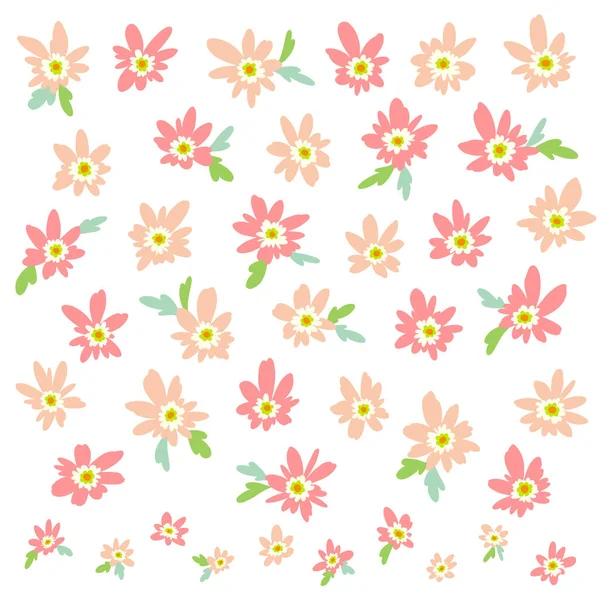 Abstract Indrukwekkend Schattig Bloemmateriaal — Stockvector