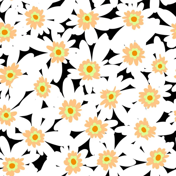 Inconsútil Impresionante Patrón Floral Lindo — Vector de stock