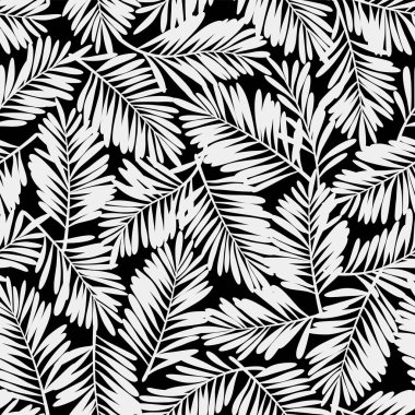 Güzel tropikal bitkilerin kusursuz deseni,
