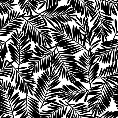 Güzel tropikal bitkilerin kusursuz deseni,