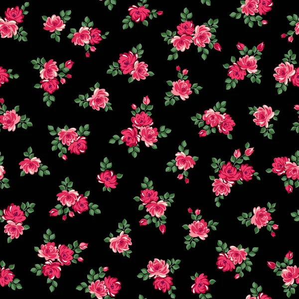 シームレスで印象的な可愛い花柄 — ストックベクタ