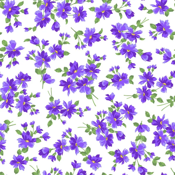 Inconsútil Impresionante Patrón Floral Lindo — Vector de stock