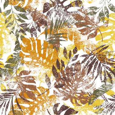 Güzel tropikal bitkilerin kusursuz deseni,