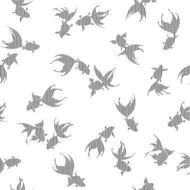 Japon tarzı ve zarif Japon balığı deseni.,