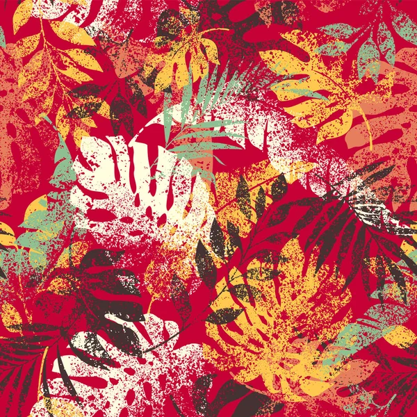 Güzel tropikal bitkilerin kusursuz deseni,