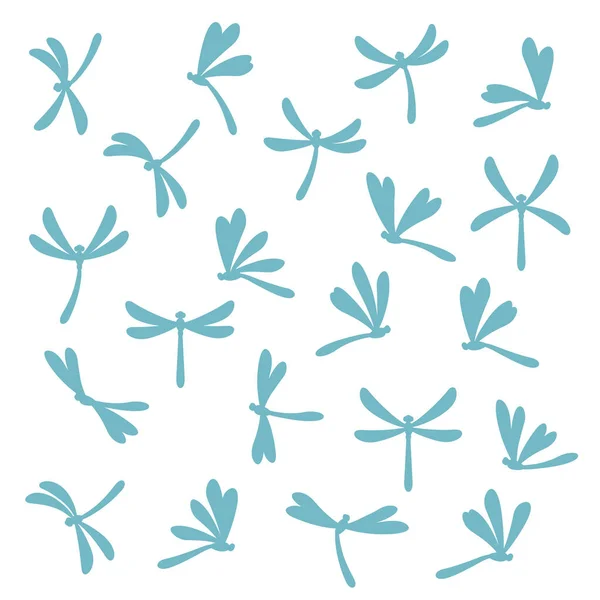 Llustration Material Collection Simple Dragonfly — Stockvector
