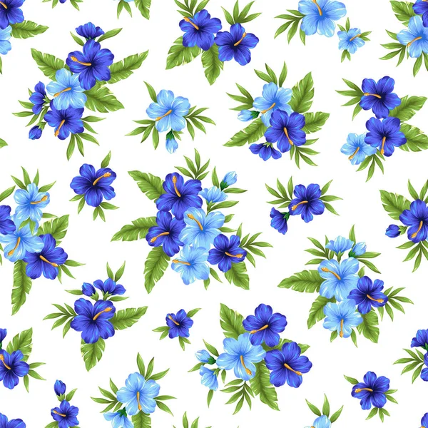 Belle Fleur Tropicale Motif Végétal Sans Couture — Image vectorielle