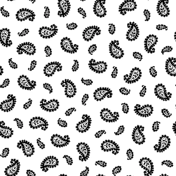 Seamless Pattern Using Paisley Material — Stock Vector