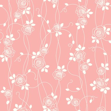 Basit bir gül deseni güzel ve soyut çizilmiş.,