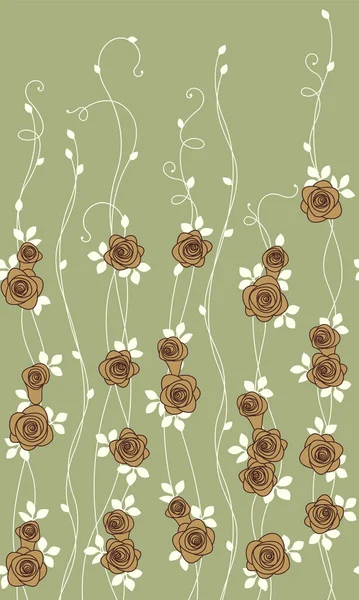 Simple Rose Pattern Drawn Beautifully Abstractly — ストックベクタ
