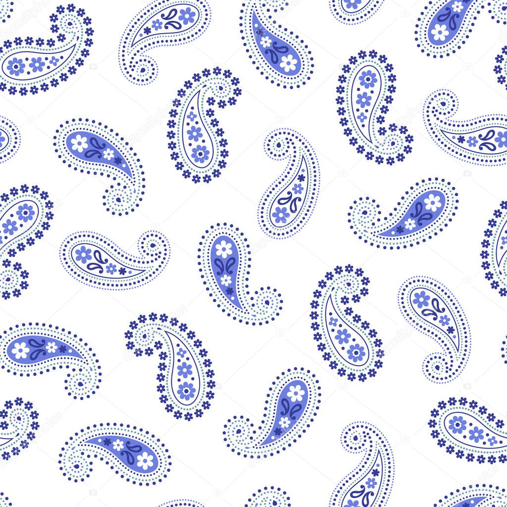 Cute and simple paisley seamless pattern,