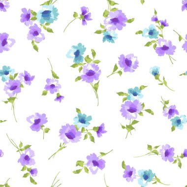 Güzel çiçek illüstrasyon materyali koleksiyonu,