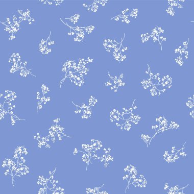 Soyut botanik dalların kusursuz deseni,