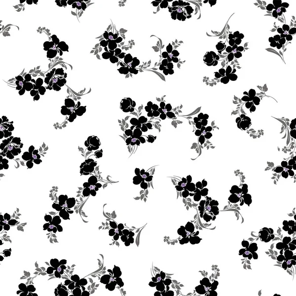 无缝化美丽的花卉插画图案 — 图库矢量图片