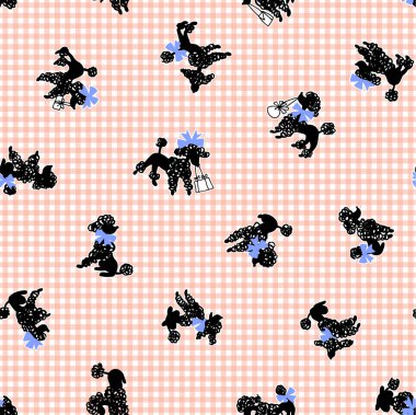 Şirin kaniş köpeği pürüzsüz desen,