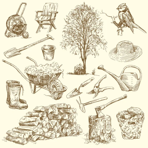 Садовые инструменты — стоковый вектор
