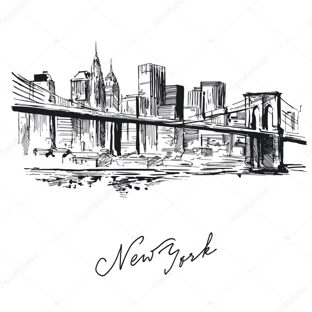 New york - hand drawn metropolis