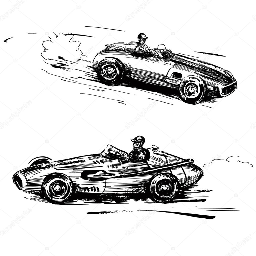 Vintage racing cars