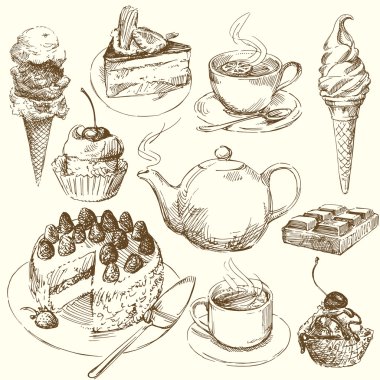 Sweet collection clipart