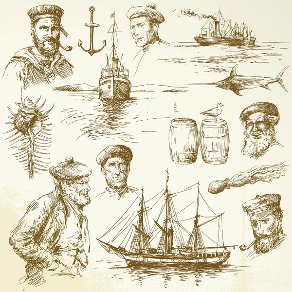 Éléments nautiques — Image vectorielle