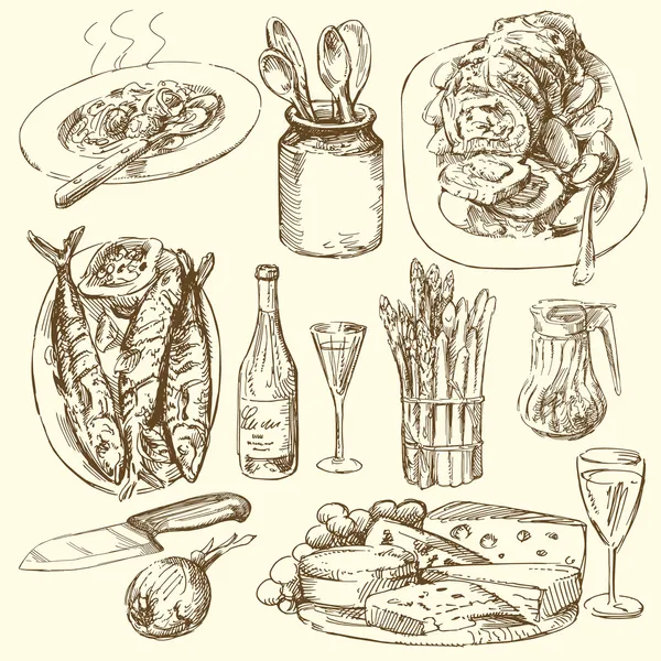Food collection — Stock Illustration Food collection Royalty Free Stock Illustrations