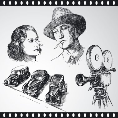 Film - elle çizilmiş koleksiyonu