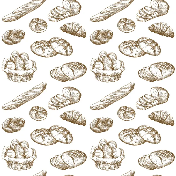 面包-无缝模式 — 图库矢量图片