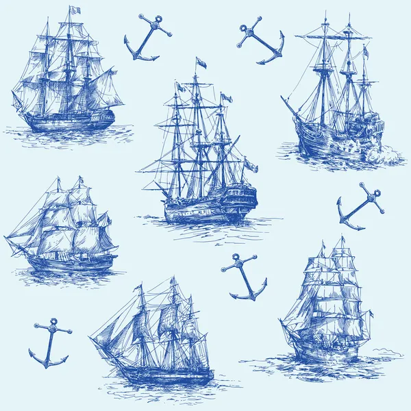 Nautical set — Stock Vector