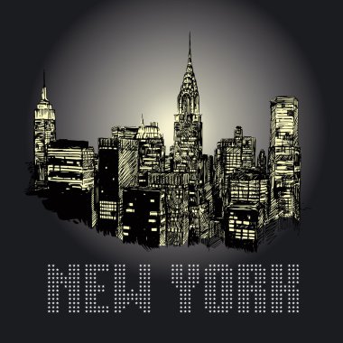 New york - orijinal çizim