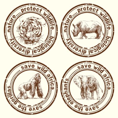 Wild africa stamps
