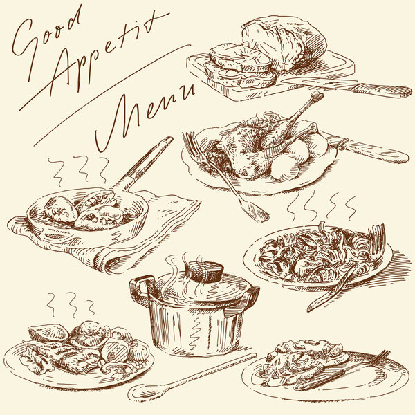 Меню с оригинальным рисунком
