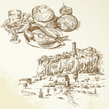 İtalya, Toskana - el çekilmiş koleksiyonu