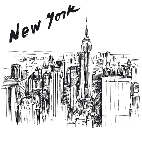 New York - hand drawn illustration Royalty Free Stock Vectors