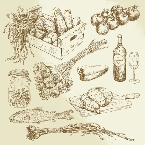 Food collection — Stock Illustration Food collection Royalty Free Stock Illustrations